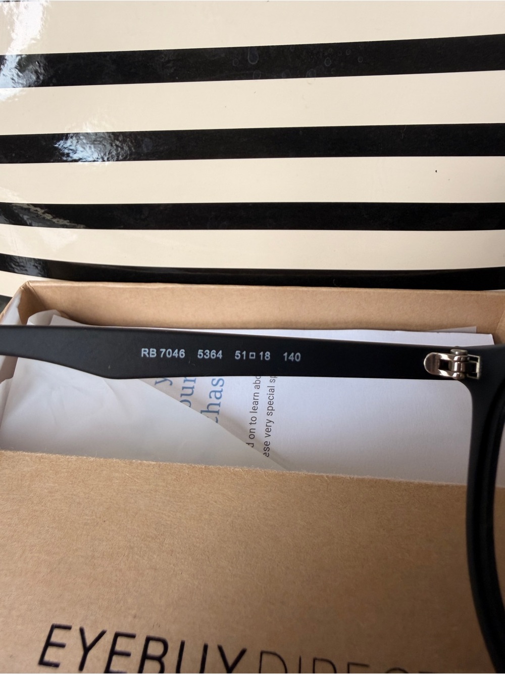 🆕 👓 Ray-Ban Erika Optics RB7046 Matte Black Phantos Glasses Frame NIB Unisex - Picture 9 of 13